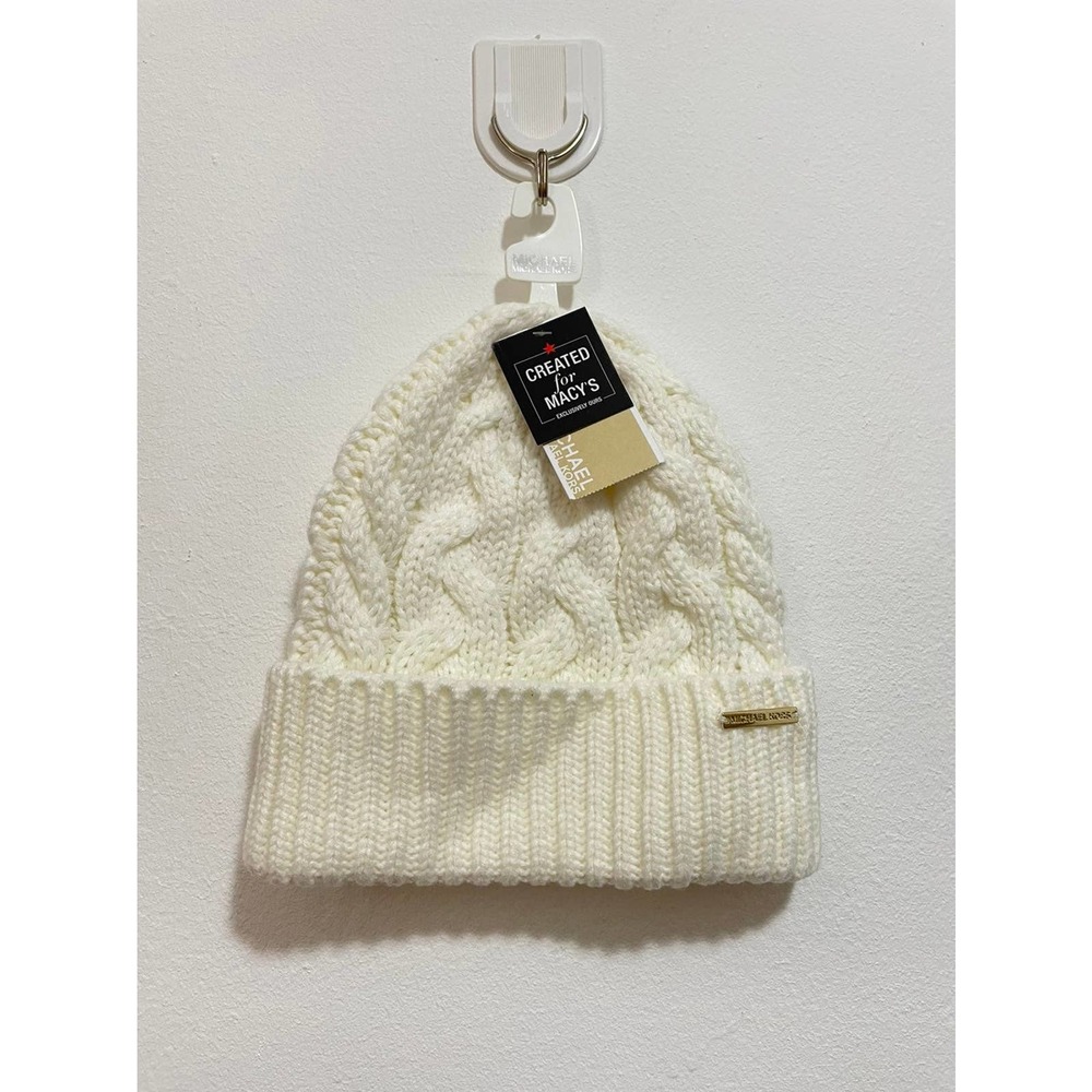 Michael kors white beanie hat NEW